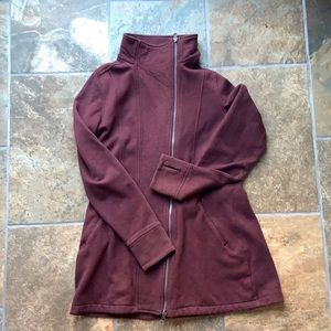 Athleta sweatshirt material trench coat